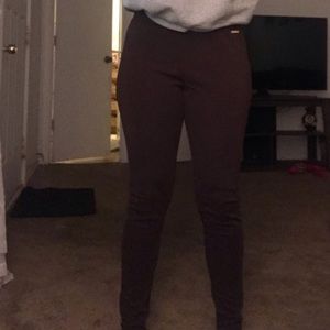 Michael Kors legging pants in dark brown